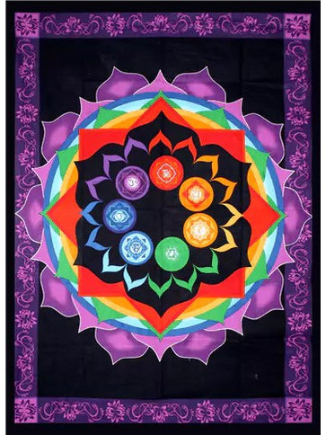 Κρεμαστά τοίχου (Tapestry) - Ριχτάρι - RainBow Chakra Υλικο: βαμβάκι Διαστάσεις: 210 x 240 cm