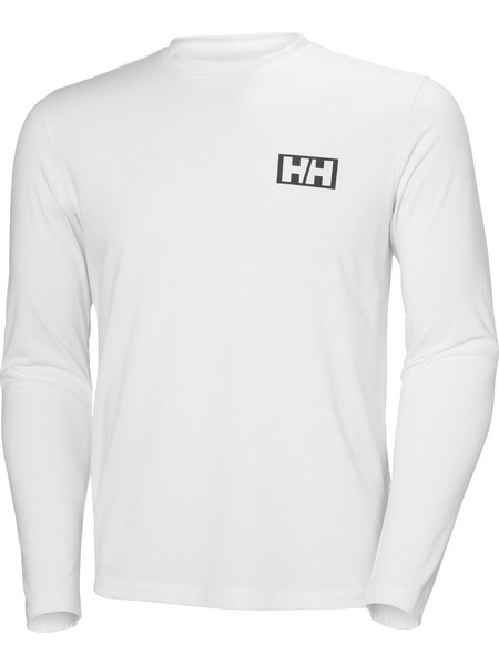 Helly Hansen Skog Graphic Long Sleeve Tee Λευκή Ανδρική Μακρυμάνικη Μπλούζα