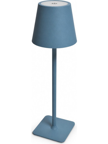VenCore 2792-10009 - LED Table Light Rechargeable CCT Light Blue Matte - Διακοσμητικό Φωτιστικό LED Μπλε Ματ Μεταλλικό Πορτατίφ Επαναφορτιζόμενο USB - Touch ON-OFF-Change Color - Μπαταρία 1800mAh - Ψυ