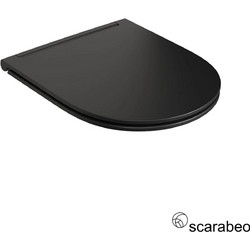Scarabeo Moon 5520 Καπάκι Λεκάνης D-Shape Πλαστικό Slim Soft Close Μαύρο 502-5535BS-401