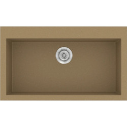 Sanitec Classic 333 Υποκαθήμενος Νεροχύτης Γρανίτη Ματ Metallic Coffee 79x50cm
