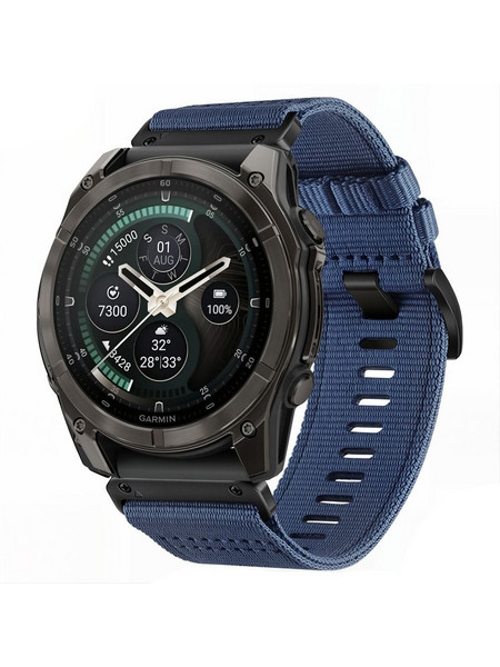 Tech-Protect Nylon Classic Λουράκι Υφασμάτινο Midnight Navy (Garmin Fenix 5X / 5X Plus / 6X / 6X Pro / 7X / 8 / 9 51mm)
