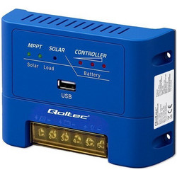 QOLTEC Solar Charge Controller Mppt 15A For Powering Dc Consumers And Charging Batteries 12V / 24V | LiFePO4 - (53671)
