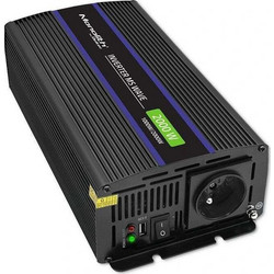 Qoltec Inverter Αυτοκινήτου Τροποποιημένου Ημιτόνου 2000W για Μετατροπή 12V DC σε 230V AC 51926