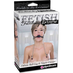 Pipedream Fantasy Deluxe Ball Gag & Nipple Clamps