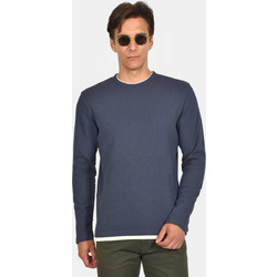 Ανδρικό Πουλόβερ Normal Fit Με Στρογγυλή Λαιμόκοψη & Κεντημένο Σήμα - ΜΠΛΕ