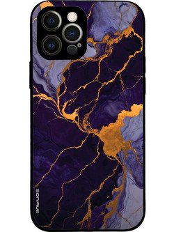Sonique Marble Series Back Cover Purple (iPhone 12 Pro)