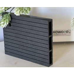 Showood WPC σανίδα περίφραξης γραμμωτή 2x12x360 γκρι σκούρο