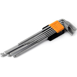 Amio - Σετ Κλειδιά Άλεν Imbus Μακριά 230mm IKL Τ10-Τ50 για Πρόσβαση σε Δύσκολα Σημεία με Αντοχή και Σταθερό Κράτημα - 9 Τεμ. (01721/AM)