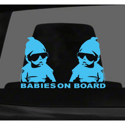 Babies on board 1 Αυτοκόλλητο αυτοκινήτου Baby on board