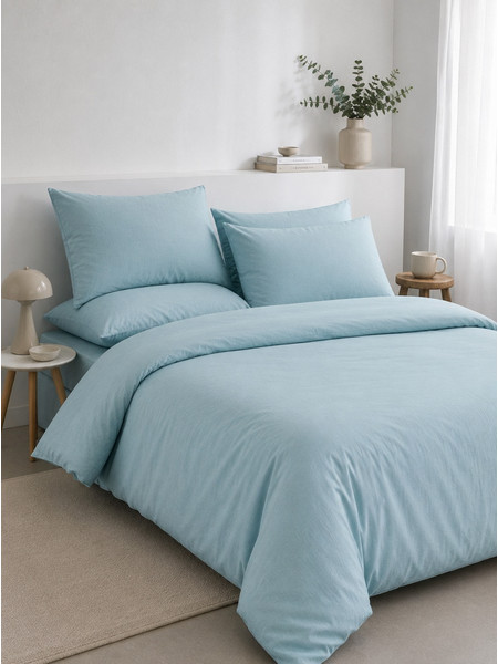 Μαξιλαροθήκες Σετ 2 τμχ LaMera 706 Light Blue Vesta Home 53x73 cm