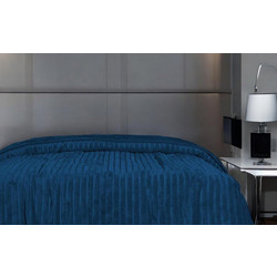 ΚΟΥΒΕΡΤΑ ΑΝΑΓΛΥΦΗ ΒΕΛΟΥΤΕ LANE SILK TOUCΗ ΜΠΛΕ ΥΠΕΡΔΙΠΛΗ 220Χ240 LINEAHOME