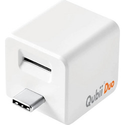 Auto-Backup Αντάπτορας Qubii Duo USB-C Συμβατό με Android και iOS για Αρχεία, Επαφές και Social Media Λευκός