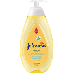 Johnson's Baby Top-to-Toe Βρεφικό Σαμπουάν & Αφρόλουτρο με Αντλία 500ml