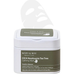 Mary & May Cica Houttuynia Tea Tree Calming Sheet Μάσκα Προσώπου για Ενυδάτωση & Καταπράυνση με Υαλουρονικό 30τμχ
