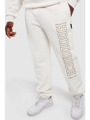 Hoodrich Zivex Ανδρικό Παντελόνι Φόρμας White Alyssum/Oxford Tan HR03260348