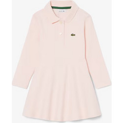 Lacoste Παιδικό Φόρεμα Stretch Pique Ροζ