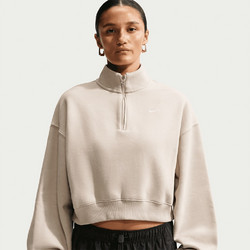 Nike Studio Fleece Γυναικείο Αθλητικό Φούτερ Κρεμ IM8501-236