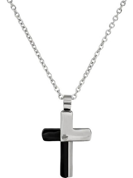 Visetti KD074SB Σταυρός με Αλυσίδα Από Ανοξείδωτο Ατσάλι