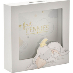 Disney Magical Beginnings Dumbo Παιδικός Κουμπαράς Ξύλινος Λευκός 15x15cm 0017617