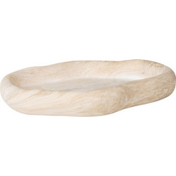ESTIA ΔΙΣΚΟΣ CLAYRA CLOUDY ΜΕ ΕΦΕ ΜΑΡΜΑΡΟΥ ΚΕΡΑΜΙΚΟΣ 16.5x11.5x2.5cm IVORY