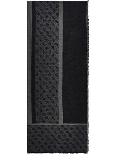 Κασκόλ Guess Boston Scarf Jacquard AM9619MOD03 Μαύρο