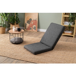 1-Seat Sofa-Bed Tera Single Dark Grey Fabric: 100% Linen Fabric