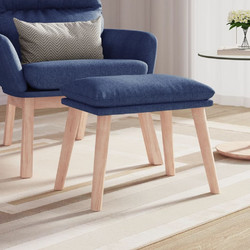 vidaXL Υποπόδιο Μπλε 45x29,5x35cm Υφασμάτινο 1 τεμ