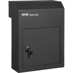 VEVOR Κουτί Απόθεσης Κλειδιών Πόρτας 30.5x15.2x40.6 cm Γραμματοκιβώτιο με Κλειδαριά 4.6cm 30.5cm Μαύρο CQXBX12616INYUG59V0