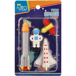 Γόμες Sazio Space Σετ 4 Τεμαχίων 104050 (0029108)