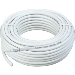 Schwaiger Koaxial-Antennen-Kabel 75 dB 2-fach 7 mm 50 m Λευκό