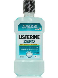 Listerine Zero Στοματικό Διάλυμα Κατά της Ουλίτιδας 500ml