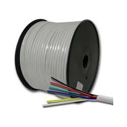 Alarm Cable Alumimium Coated White 100m 8 X 0.22 mm Καλώδιο Συναγερμού Με Φύλλο Αλουμινίου Λευκό FTT8-108