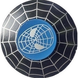 Fidget Spinner Aluminium 4 minute Circle Spiderman Blue Black