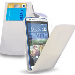 Δερμάτινη Θήκη Flip για HTC Desire 620 Λευκό (ΟΕΜ)