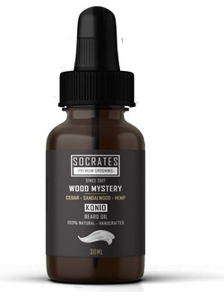 Socrates Premium Grooming Wood Mystery Konio Λάδι για Γένια 10ml