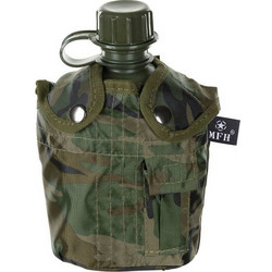 MFH US Canteen 1L w/ Cover - Woodland