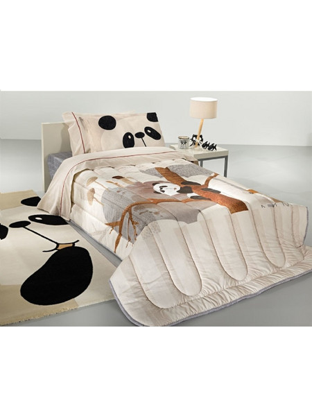 Παπλωματοθήκη Panda microsuede 100% cotton Saint Clair Paris 160x220