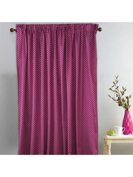 Κουρτίνα 280Χ290 Με Τρέσα Ταφτάς Jaquard Palatex Java Fuchsia