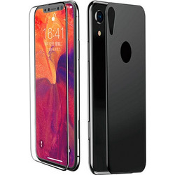BASEUS(R) SCREEN PROTECTOR GLASS FILM IPHONE XR SET FRONT AND BACK BLACK SGAPIPH61-TZ01