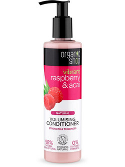 Natura Siberica Organic Shop Raspberry & Acai Volumising Φυτικό Conditioner για Όγκο για Λεπτά Μαλλιά 280ml