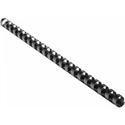 Opus Σπιράλ Βιβλιοδεσίας Πλαστικό 14mm (125Φ) Μαύρο 100 Τεμ