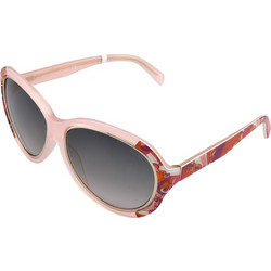 Emilio Pucci 0018 72T Γυναικεία Γυαλιά Ηλίου Oversized Κοκάλινα Ροζ με Μαύρο Polarized Φακό