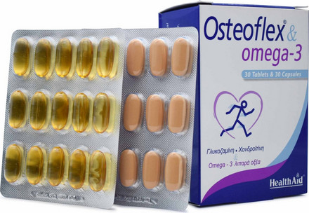 Ειδικό Συμπλήρωμα Διατροφής Health Aid Osteoflex & Omega-3 30 Ταμπλέτες + 30 Κάψουλες
