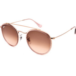 Ray-Ban RB3647N 9069/A5 Γυαλιά Ηλίου Στρογγυλά Μεταλλικά Ροζ με Καφέ Degradee Φακό