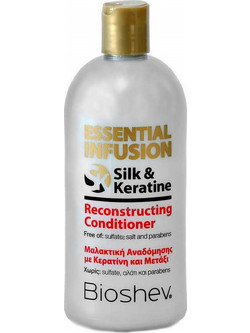 Bioshev Silk & Keratine Reconstructing Conditioner Κερατίνης για Επανόρθωση για Ταλαιπωρημένα Μαλλιά 500ml