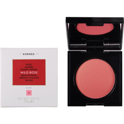 Korres Wild Rose Brightening Vibrant Color 12 Golden Pink Powder Blush 5.5gr