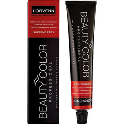 Lorvenn Beauty Color 6.62 Ξανθό Σκούρο Κόκκινο Ρουμπινί Μόνιμη Βαφή Μαλλιών 70ml