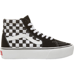Vans Suede Checkerboard SK8-Hi Platform 2.0 Γυναικεία Sneakers Μποτάκια Μαύρα Λευκά VN0A3TKNQXH