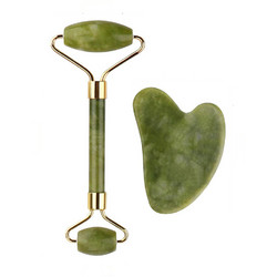 Σετ Jade Roller με Πέτρα Νεφρίτη + Gua Sha Green